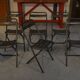 Lot de 6 Chaises pliantes industrielles assemblage par brasure 1950