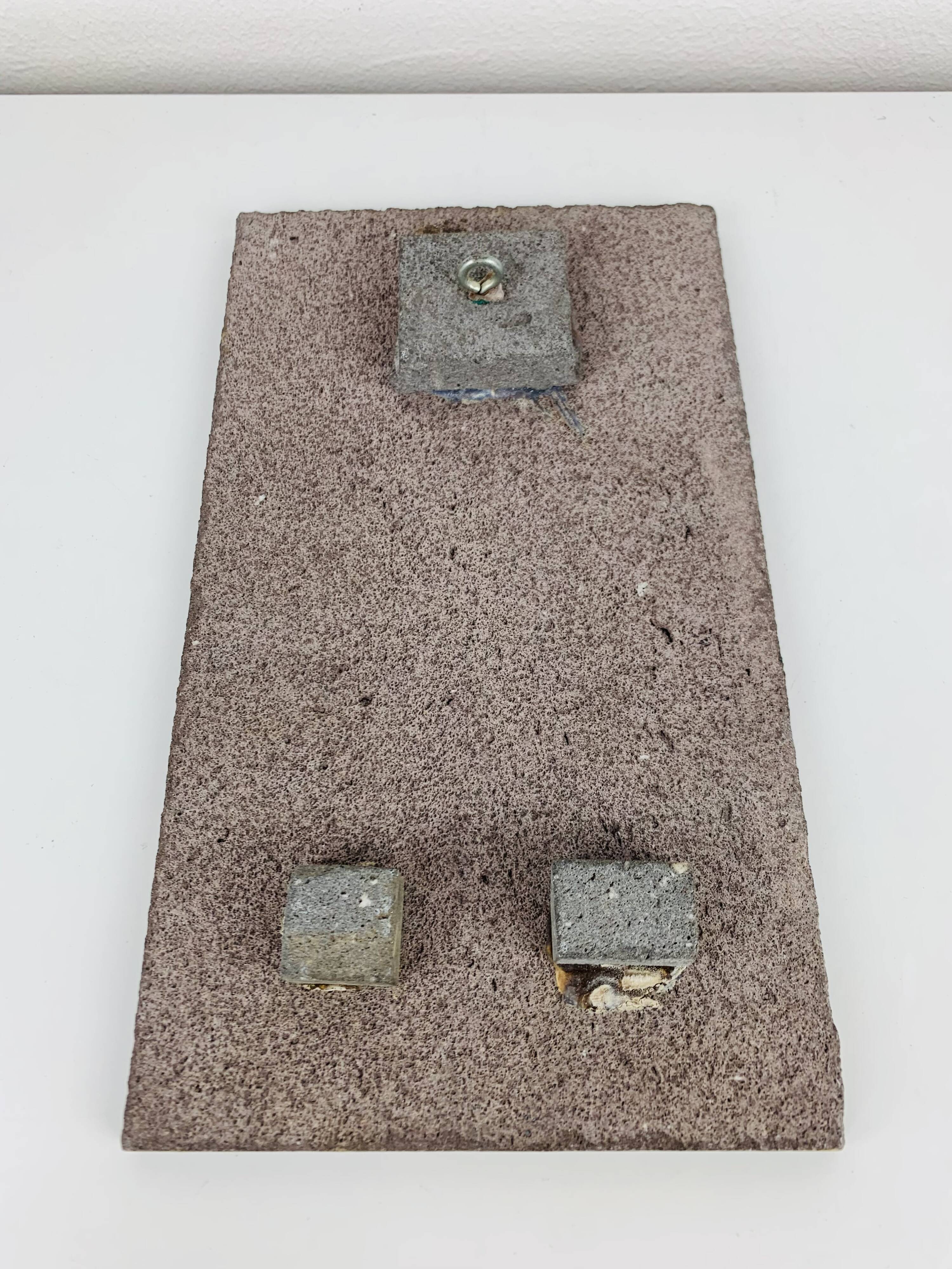 Plaque en lave émaillée vintage