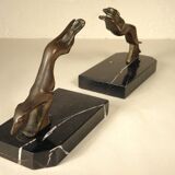 Serre - livres art deco bronze sur marbre