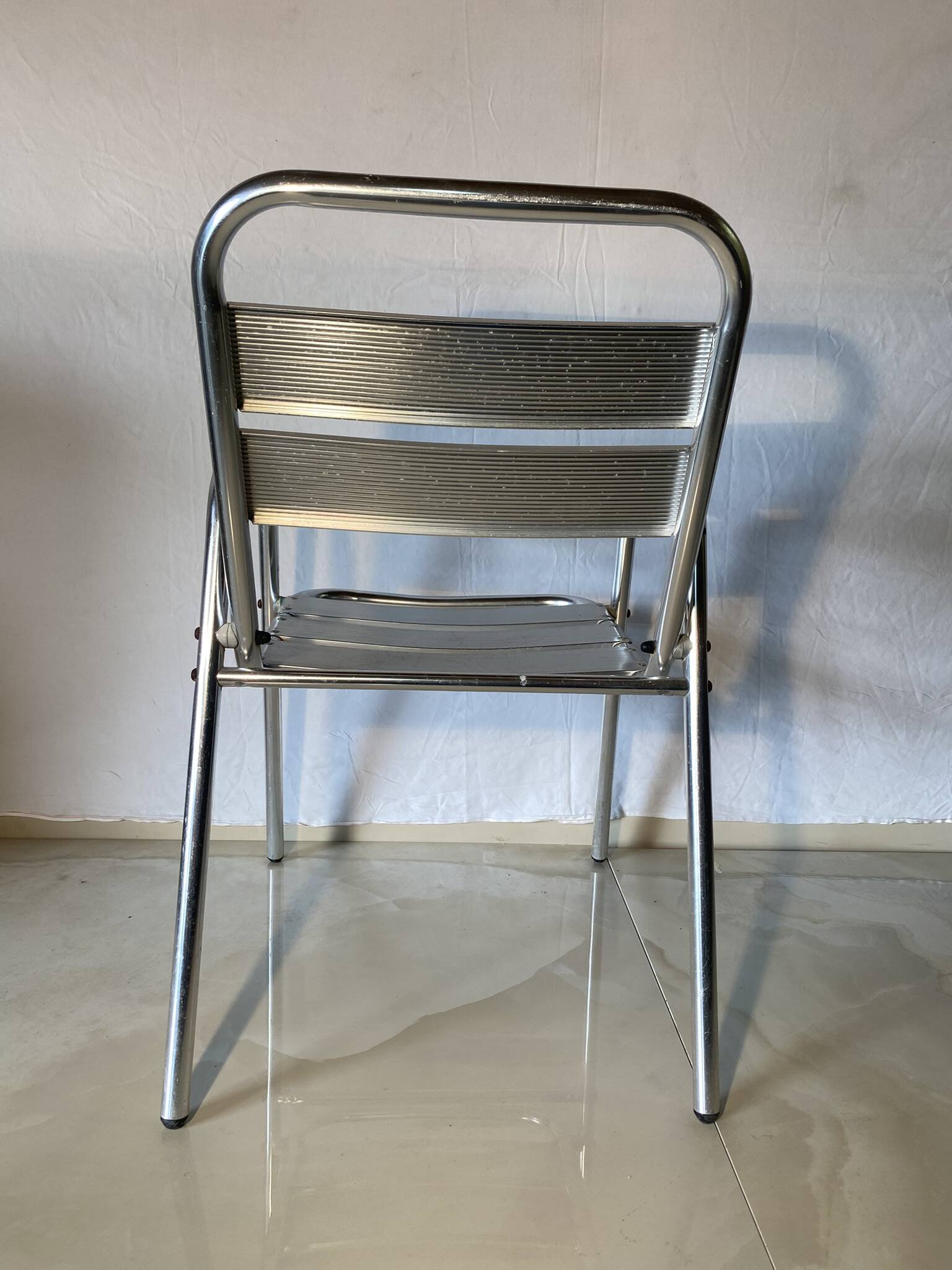 Set of 3 aluminum bistro chairs