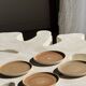 Set of 4 hand-painted Pornic stoneware plates D21
