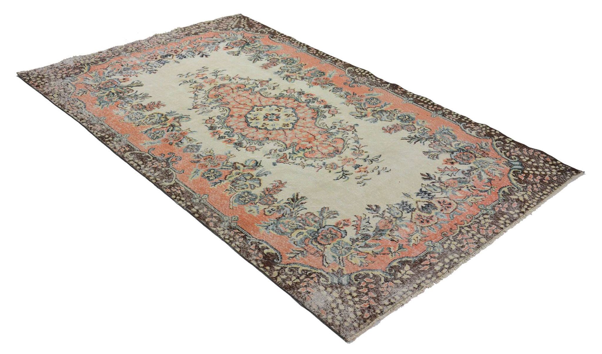 Turkish Anatolian Handmade Vintage Rug 289 cm x 175 cm