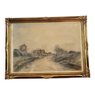 Charcoal drawing by Edouard Febvre