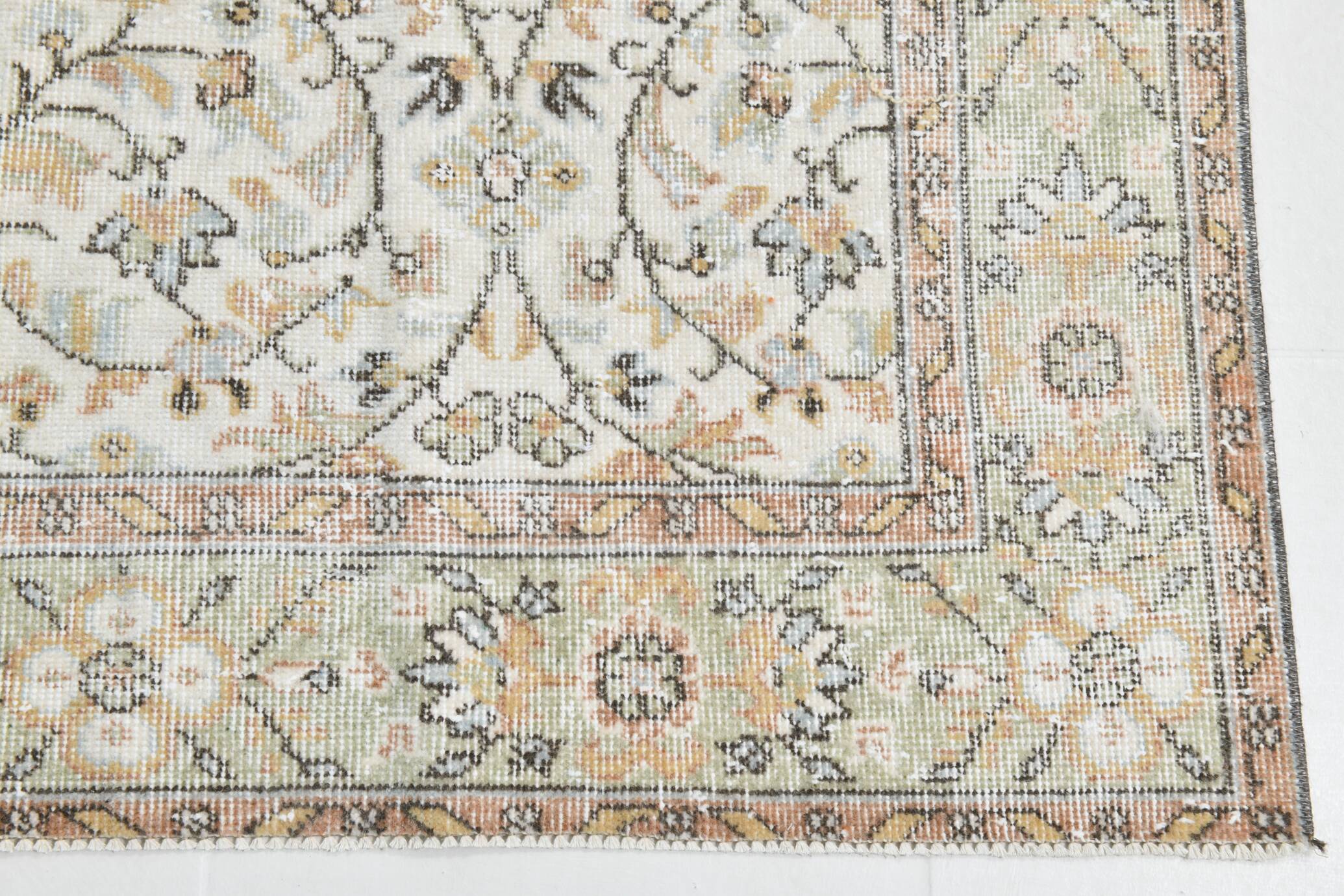 Soft Color Classic Oushak Vintage Rug, 180x290 Cm