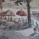Antique tapestry from lake wolfgang, austria, 1930s-40s.