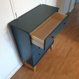 Commode scandinave bleu ganne