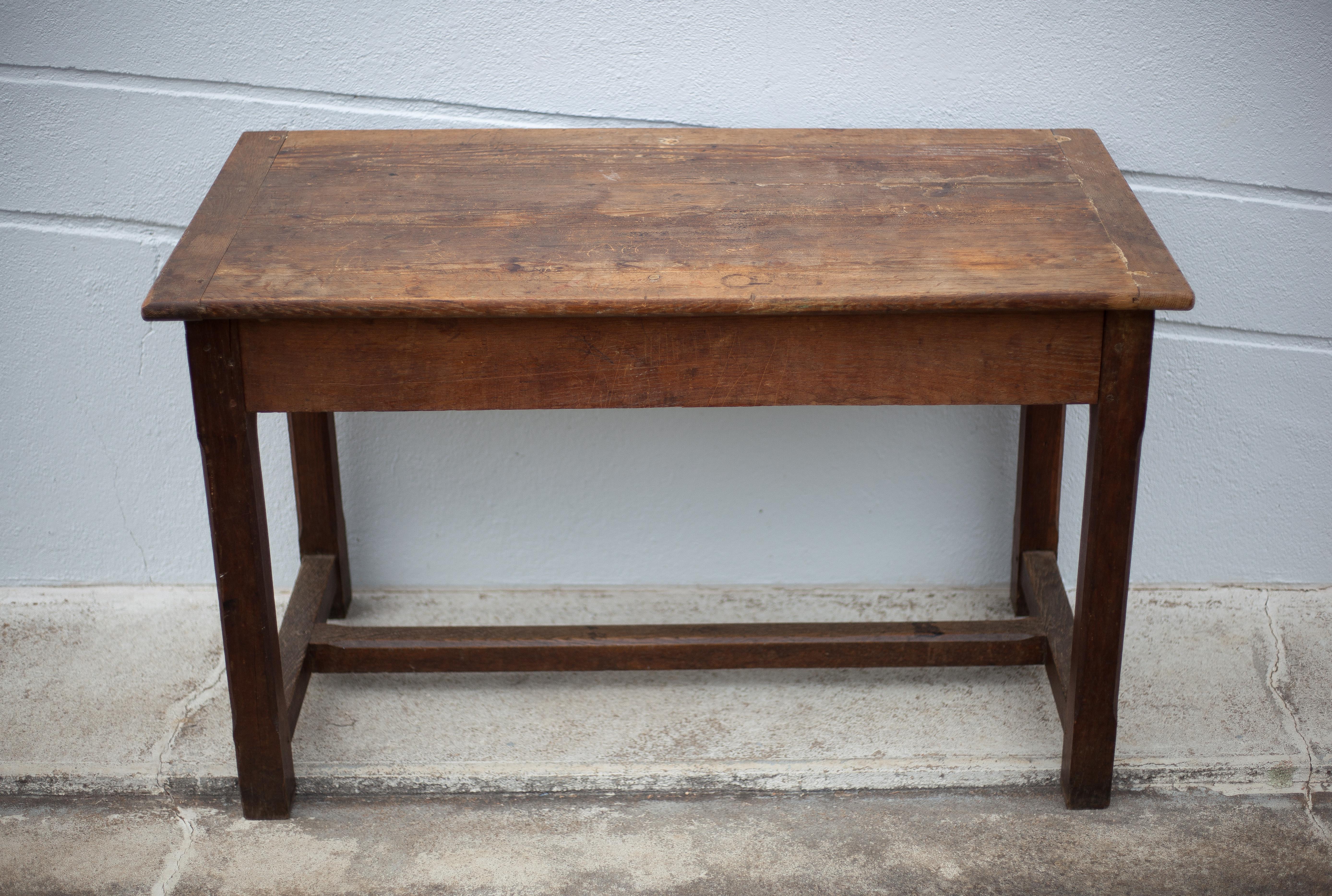 Table bois ancienne table de cuisine table salon campagne, chalet, table avec tiroirs