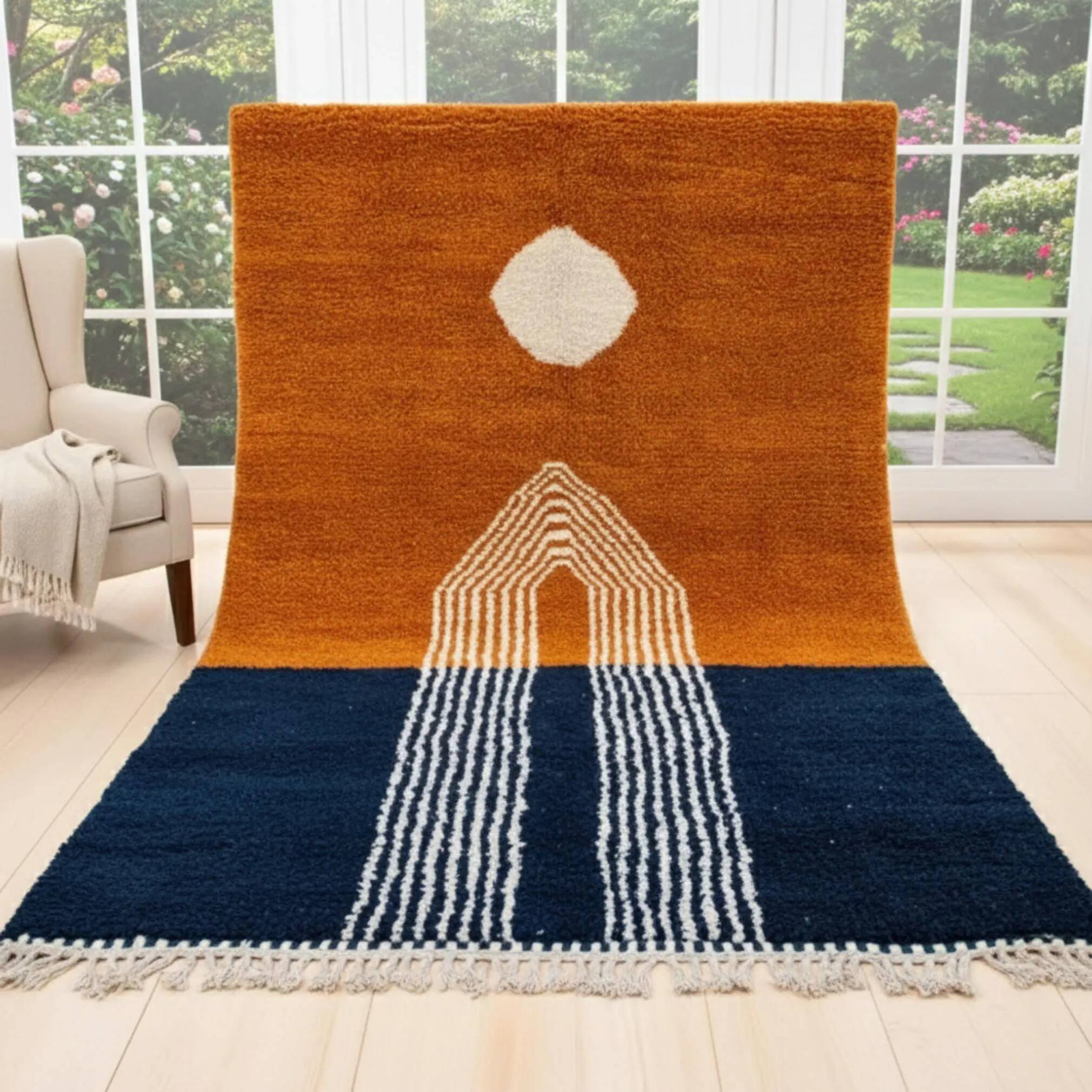 Grand tapis artisanal berbère 3x2 m