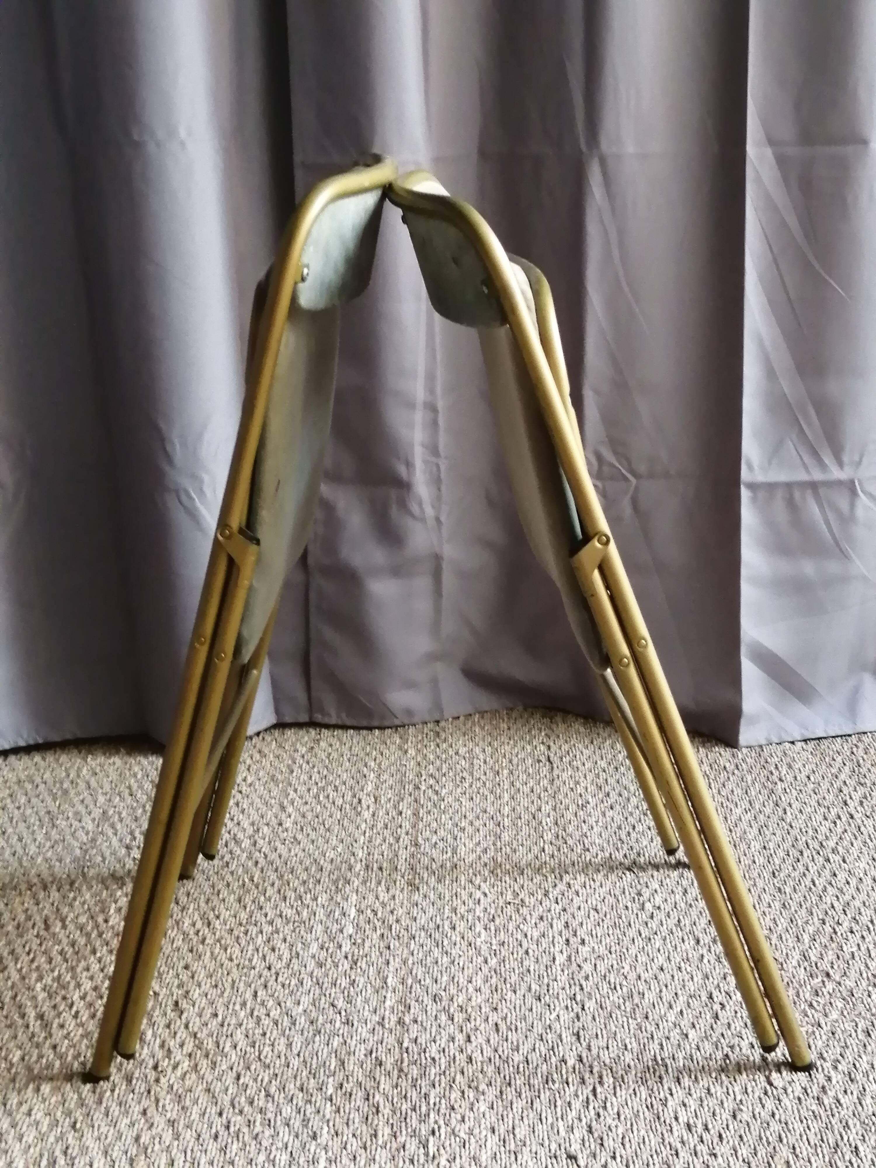 Pair of folding theatre chairs