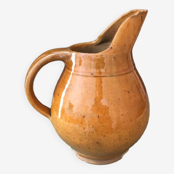 Glazed stoneware cider pitcher