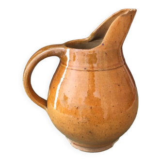 Glazed stoneware cider pitcher