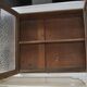 Grey painted pine sideboard with display cabinet and mirror effect glass, early 20th century.