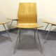 4 Swiss modernist chairs, moulded plywood and metal – circa 1960