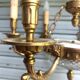 Exceptional bronze chandelier with 6 lights in Louis XIII style, in working condition - 7.5 kg