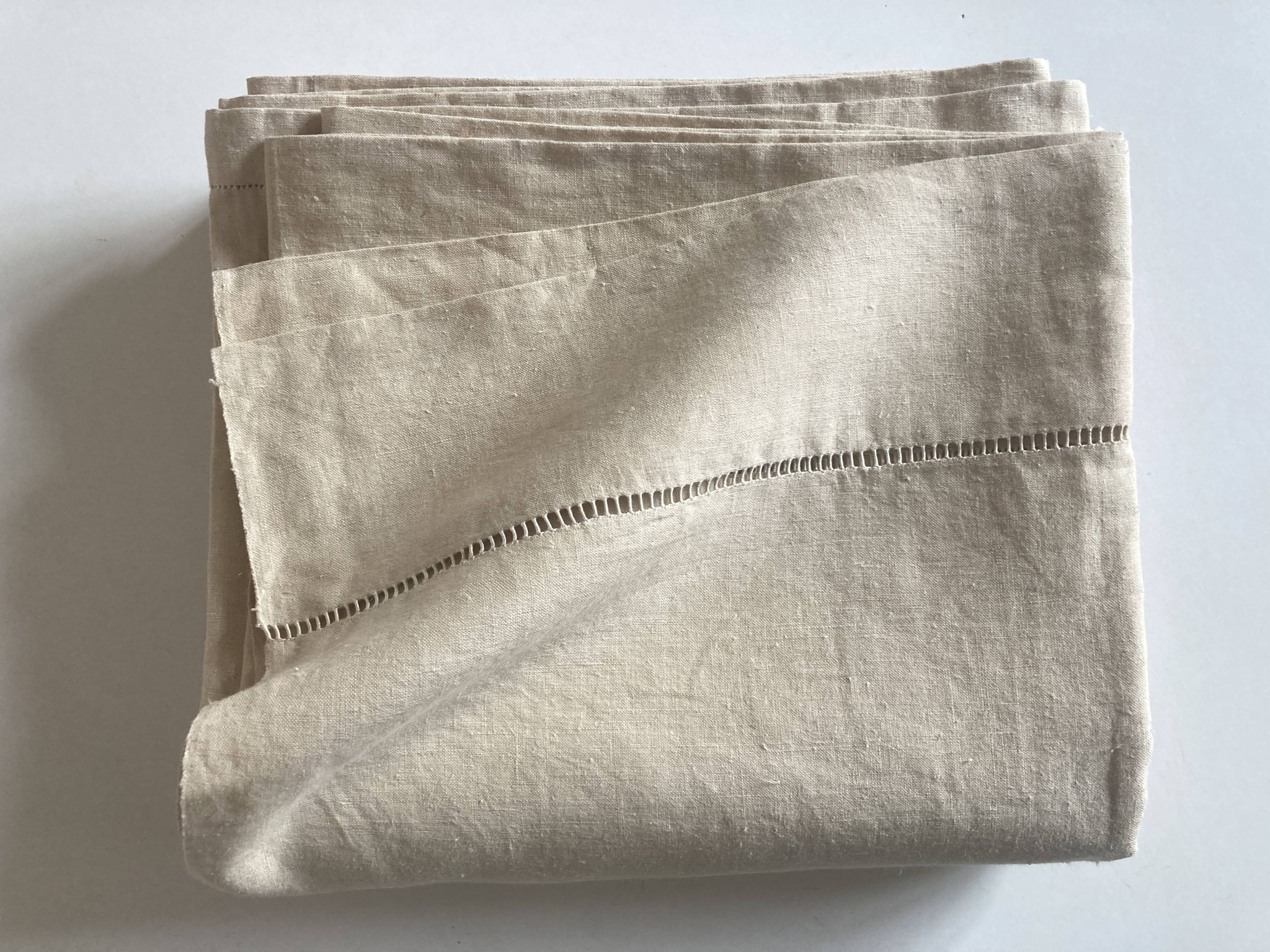 Drap de réserve en toile de lin brute 1920 à jours 2,40m