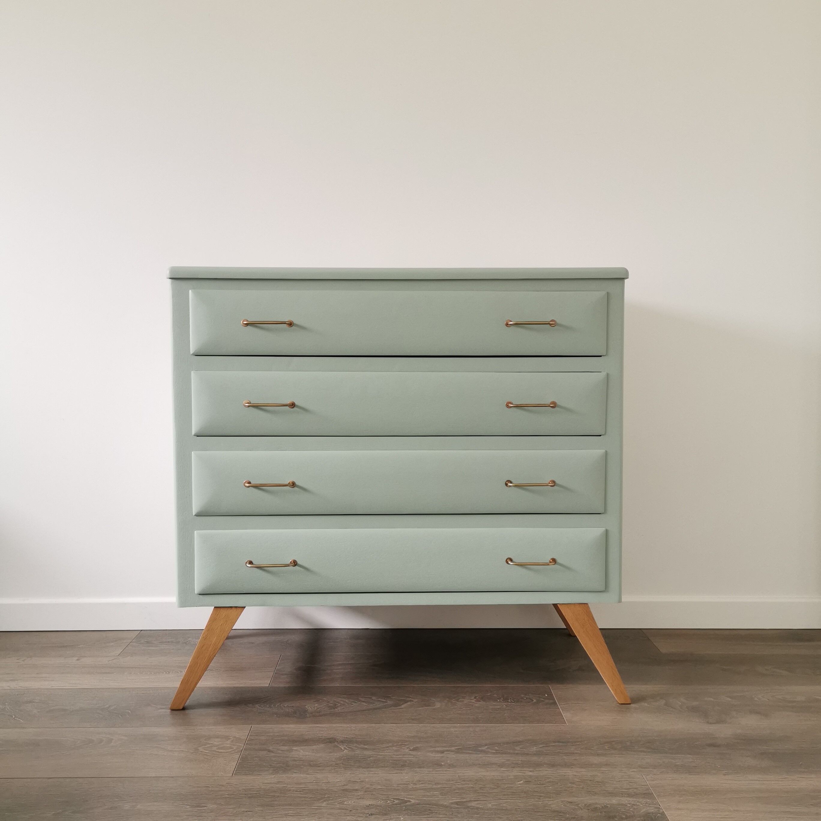 Vintage chest of drawers compass feet