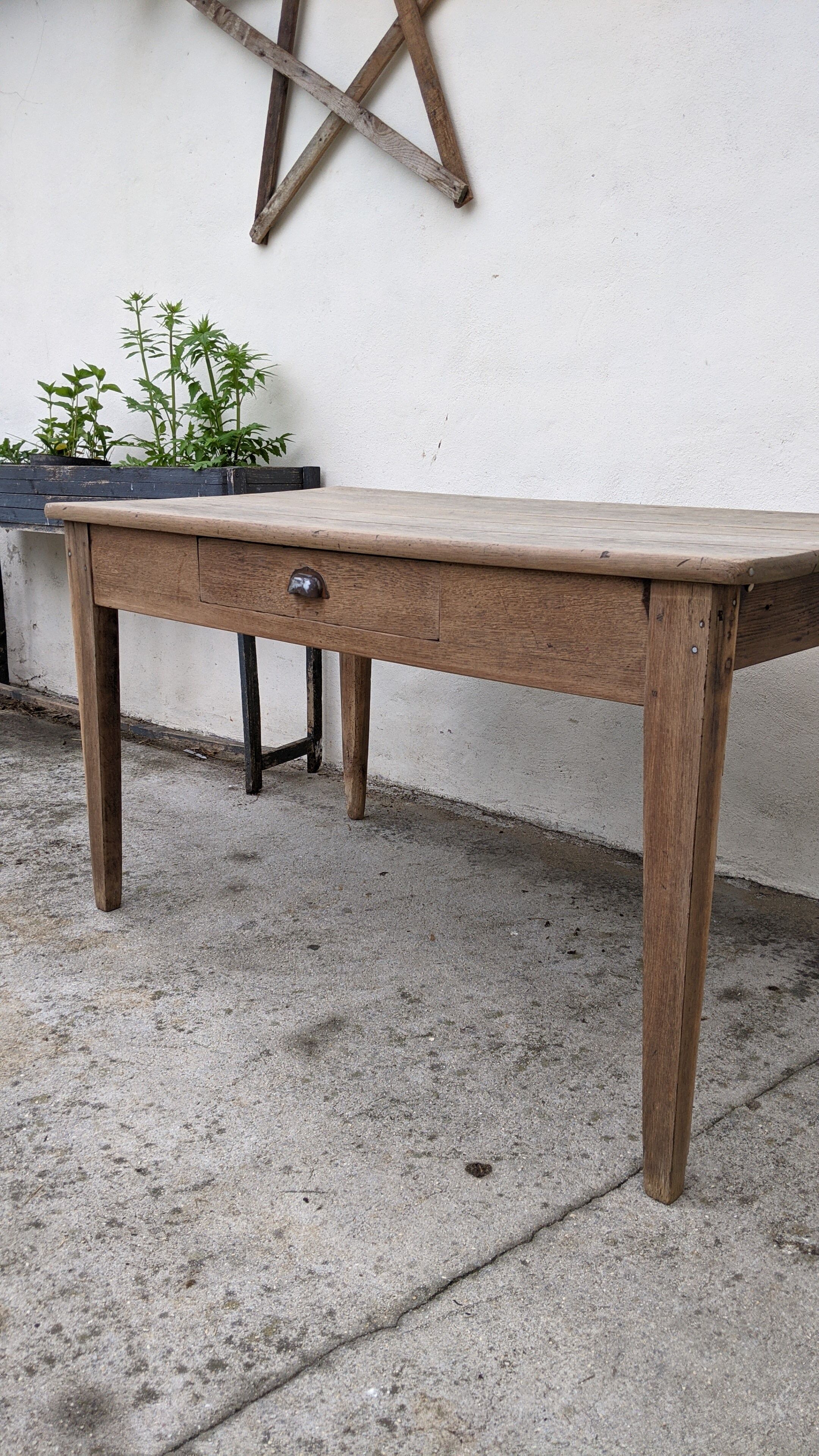 Old oak farm table
