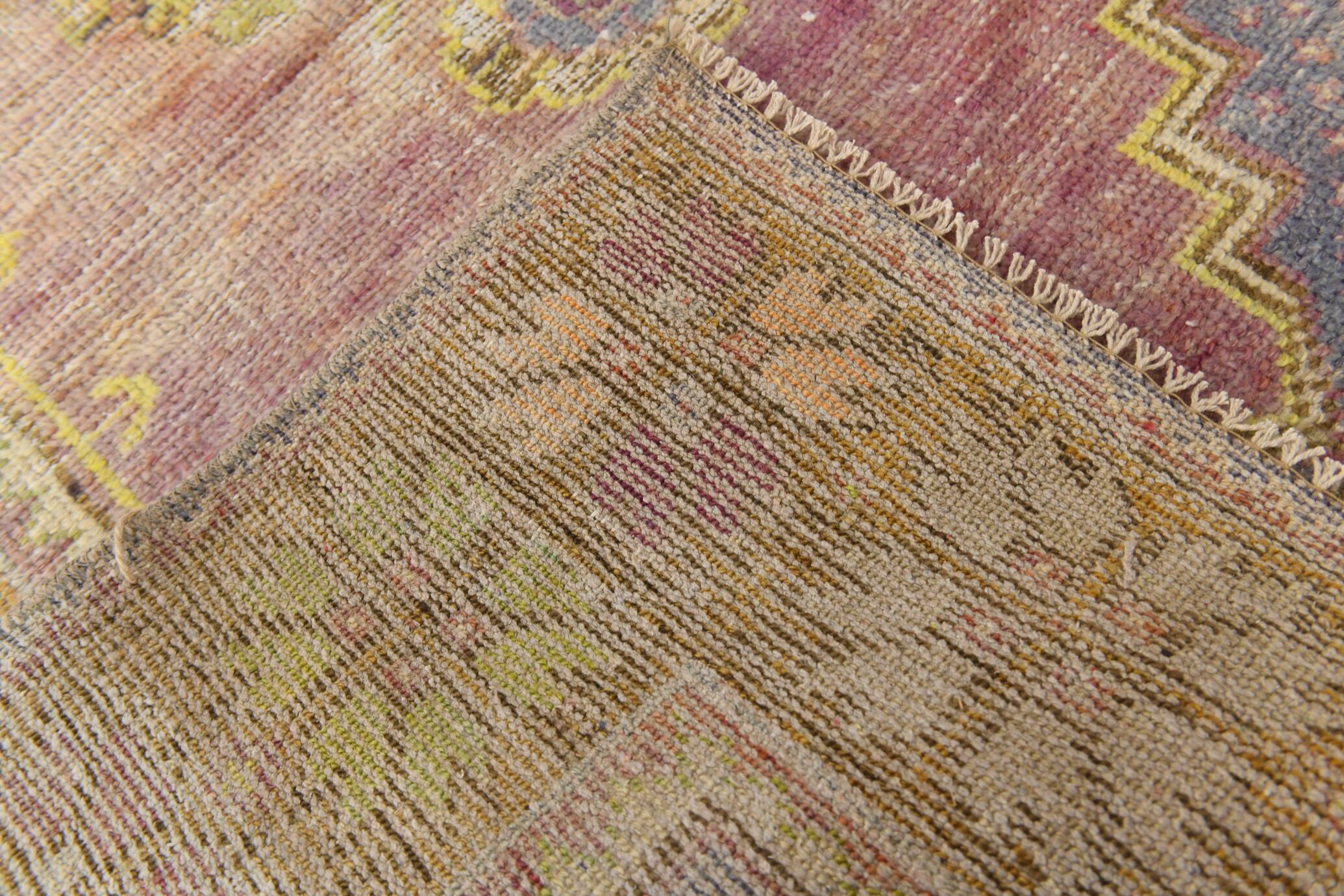 3x10 Aesthetic Geometric Turkish Vintage Runner Rug, 92x316Cm