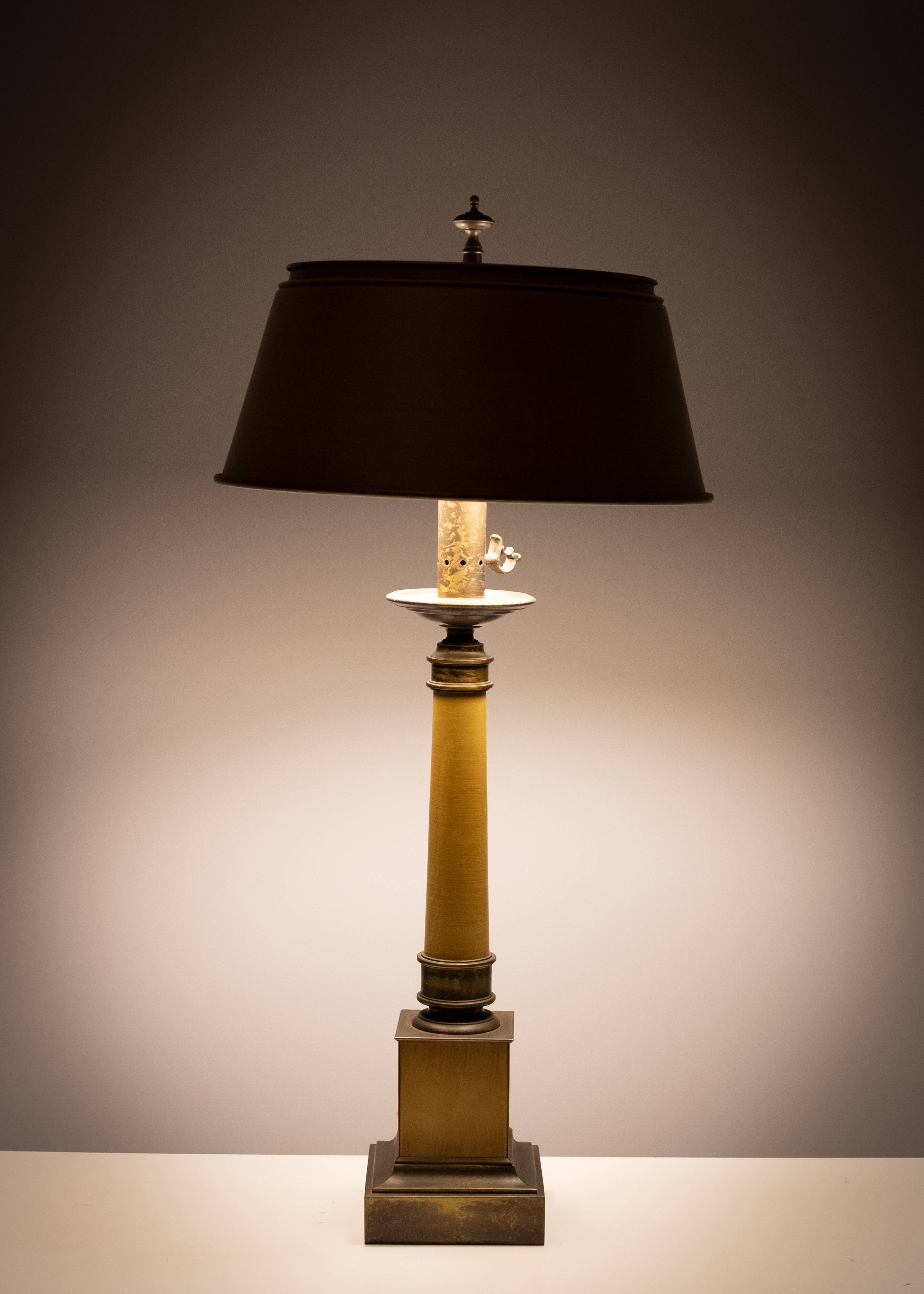 Large Metal Classical Greek Colum Table Lamp 1970 USA