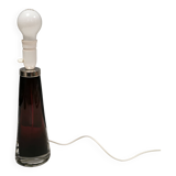 Table lamp by Carl Fagerlund for Orrefors Glassworks Sweden 1960s in translucent and deep red glass.
