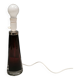 Lampe de table de Carl Fagerlund pour Orrefors Glassworks Suède années 1960 en verre translucide et rouge foncé.
