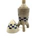 Ceramic rocket, spaceship bottle, France 1940s-1950s