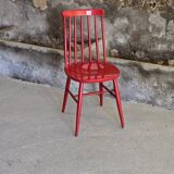Tapiovaara style red bistro chair