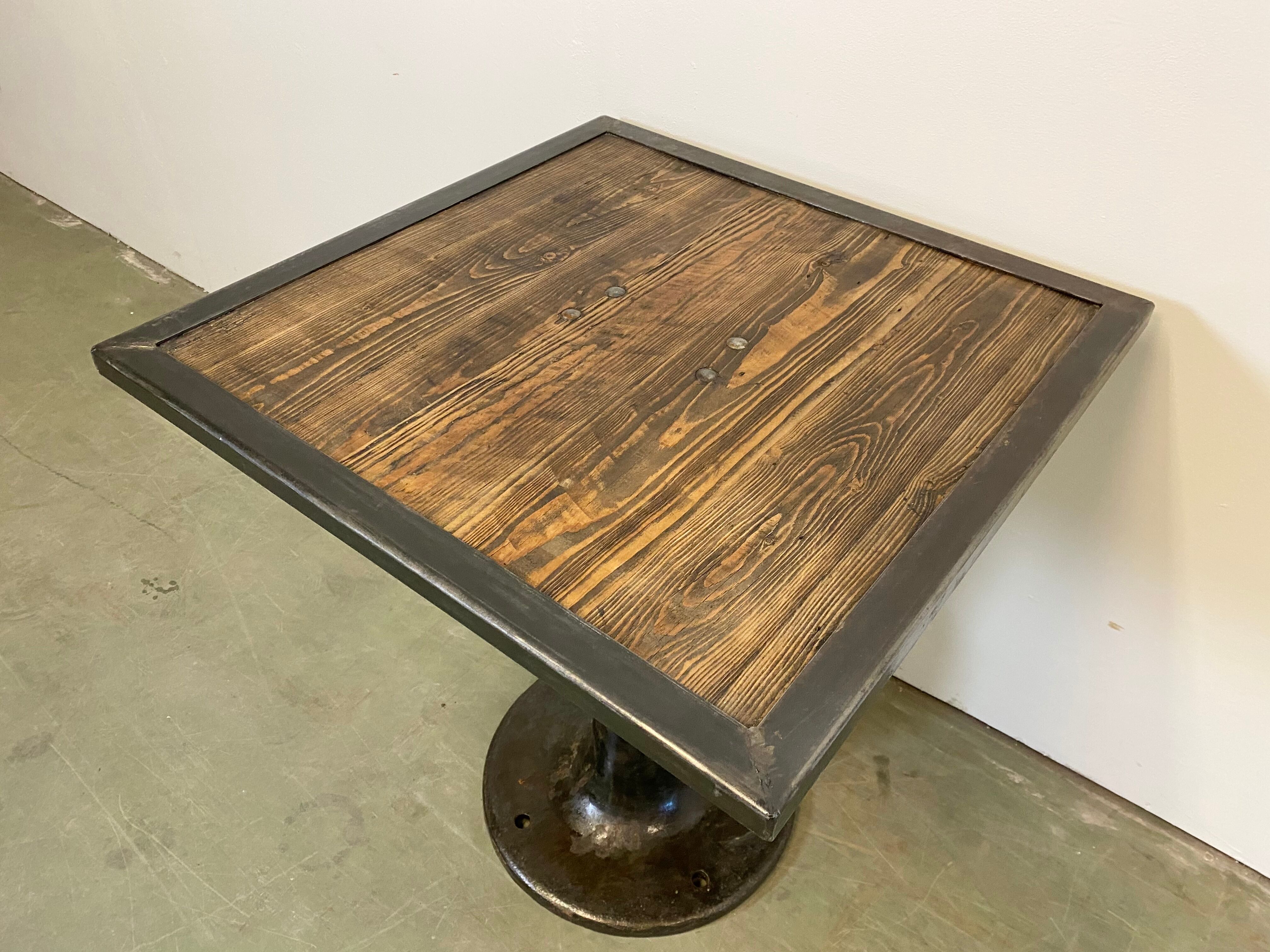 Industrial square coffee table, 1960s