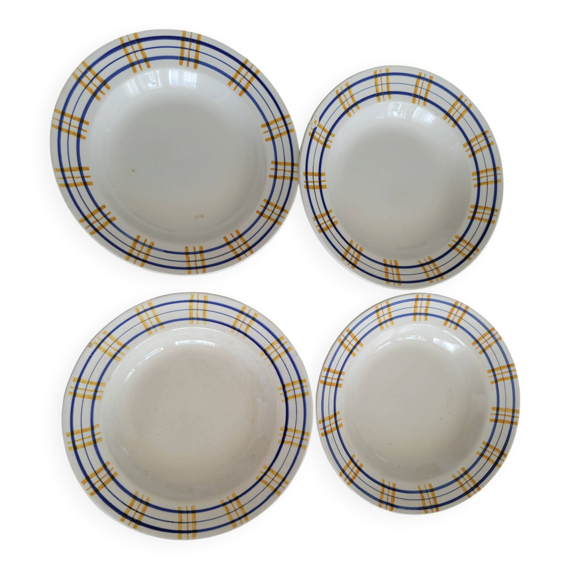 4 deep plates Poitou model from Sarreguemines