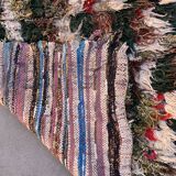Moroccan carpet boucherouite colored - 70 x 160 cm