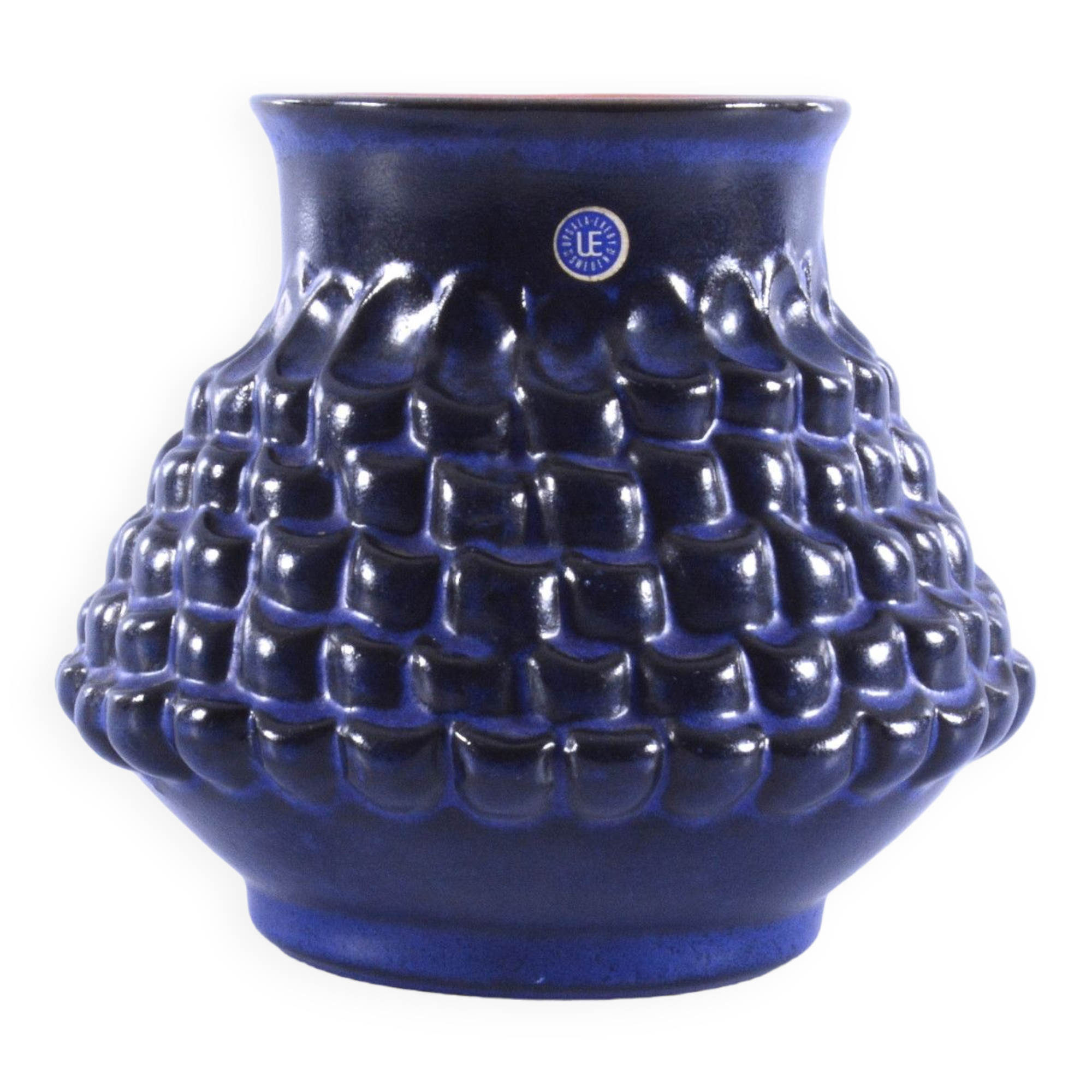 Vase en céramique Scultural, conçu par Berit Ternell et fabriqué par Uppsala Ekeby Suède en 1971