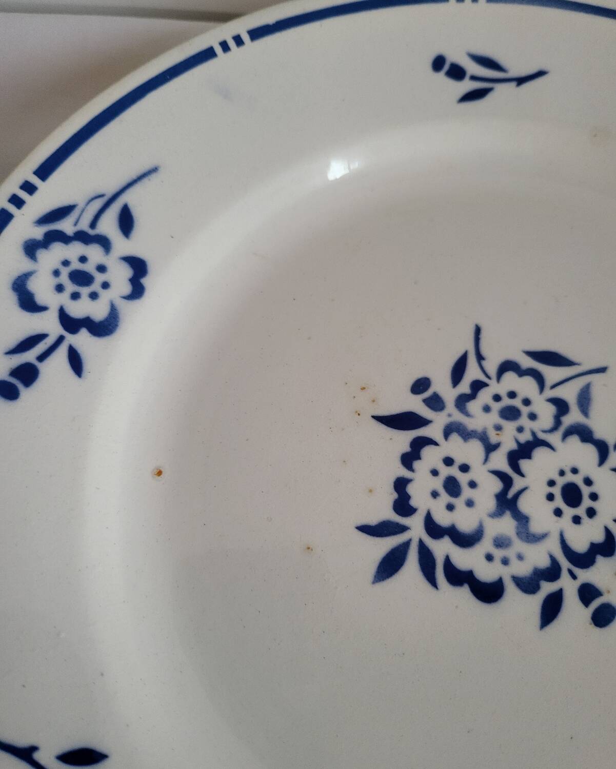 6 Flat Plates in earthenware Moulin des Loups & Hamage model Lucien