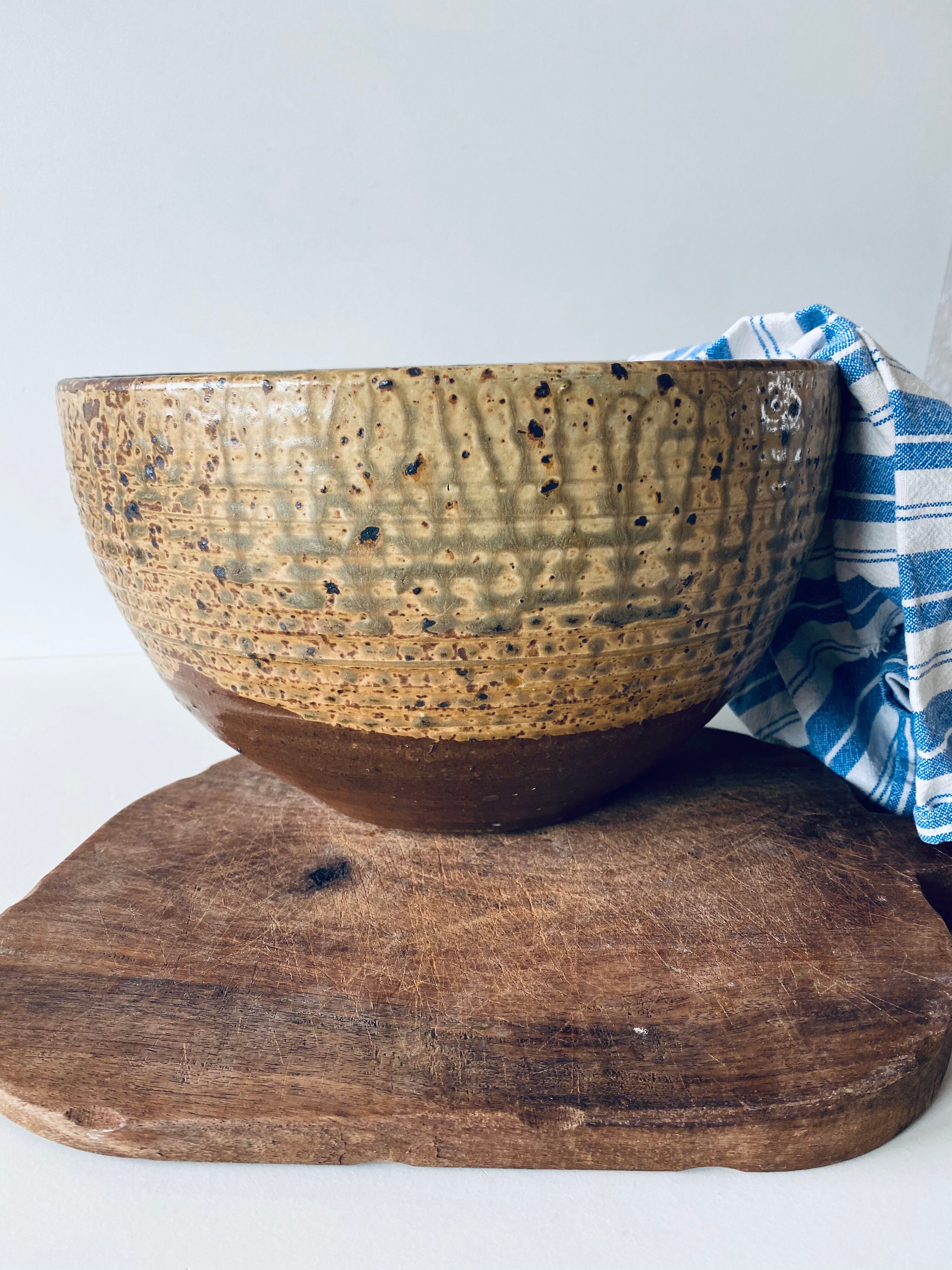 Signed sandstone bowl