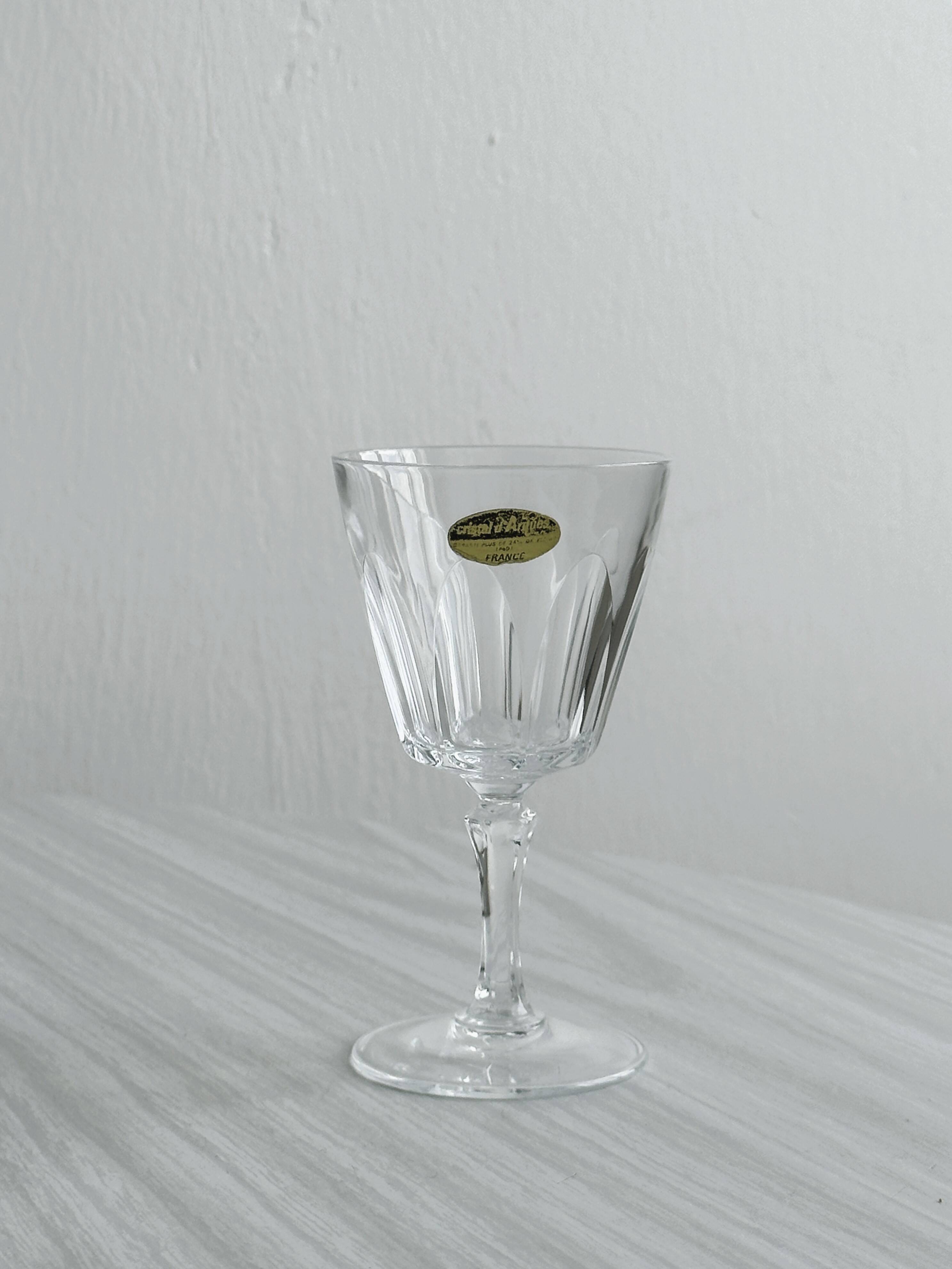 4 vintage crystal liqueur glasses