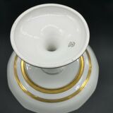 Lot of 2 dishes porcelain Limoges double gilding and white