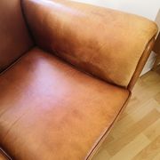 Tawny vintage leather club chair