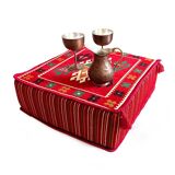 Oriental red floor couch table