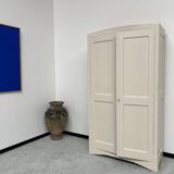 Restored 1930 art deco wardrobe, pure linen color