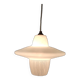 UFO pendant light in etched glass - 50s/60s