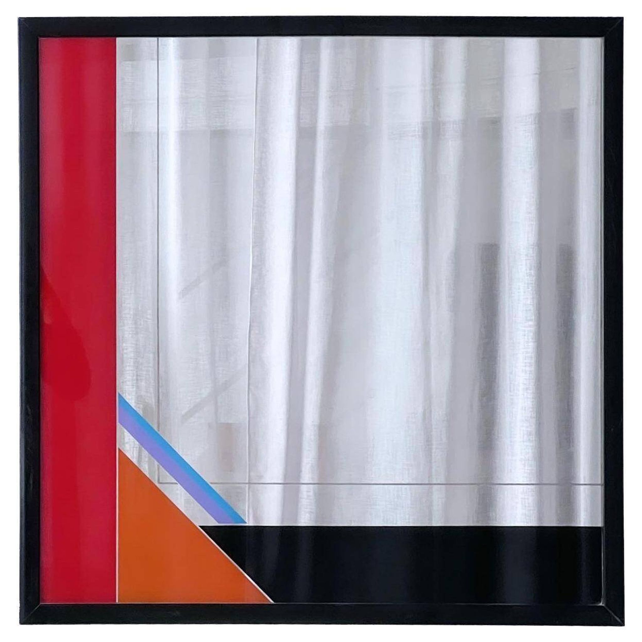 Decorative Art Mirror by Italian artist Eugenio Carmi , Memphis Style , Fun !