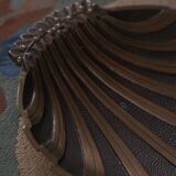 Danish Art Deco decorative shell bowl in bronze, 1930s–1940s.