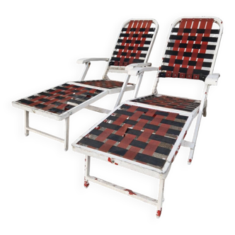 Two Deck Chairs From The Liner France