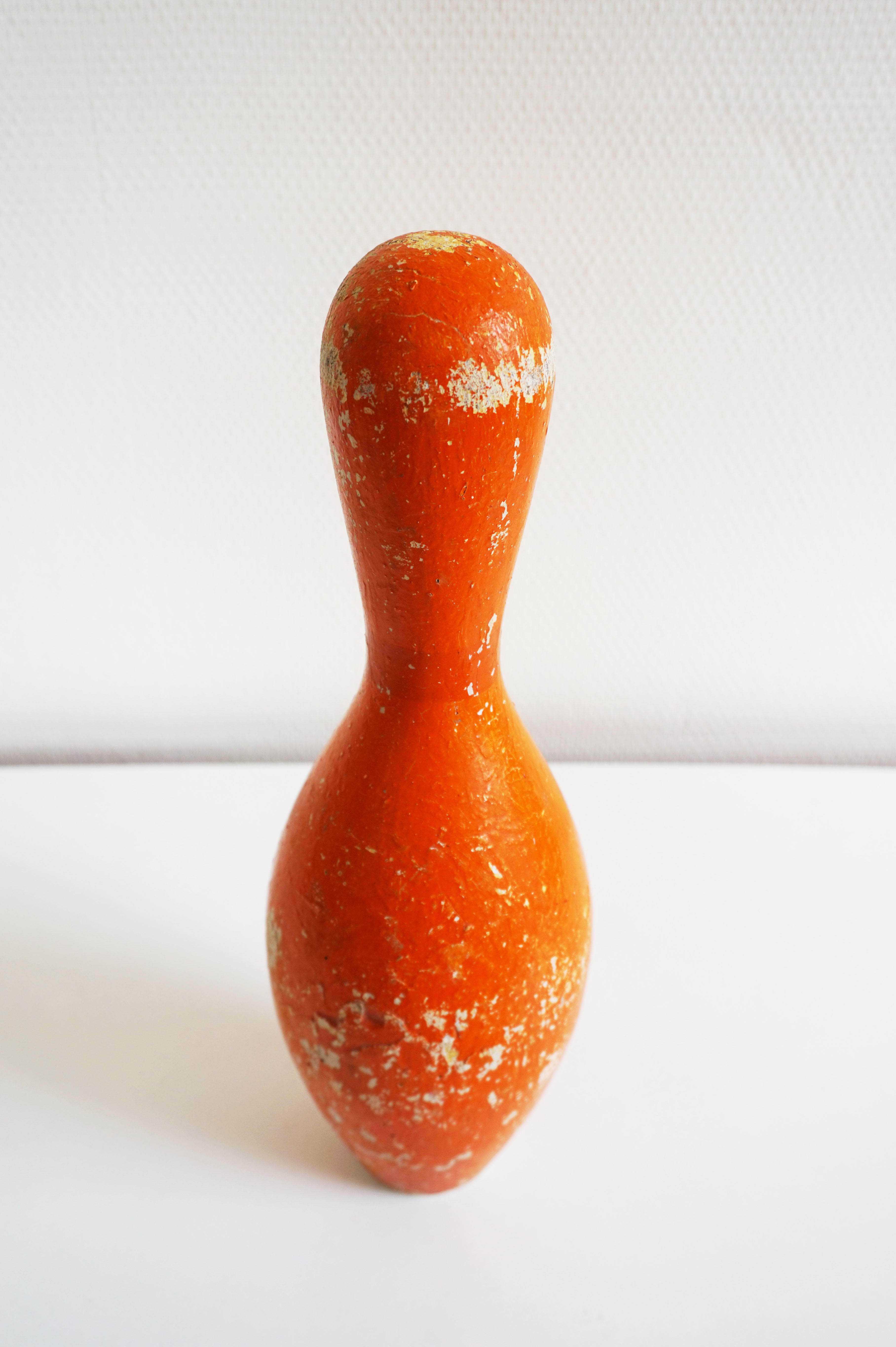 Pin bowling orange wood