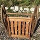 Old folding armchair wooden sitting vintage