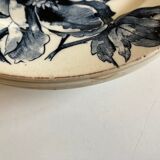 Set of 6 plates poppies faience of Gien 19th decoration Summer