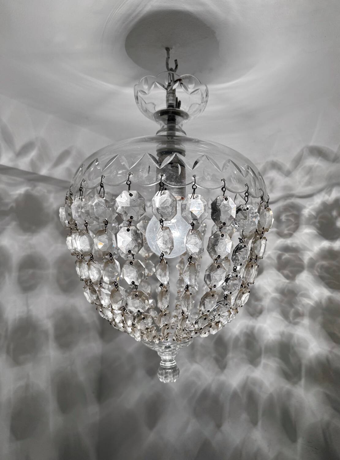 50s crystal hot air balloon ceiling light