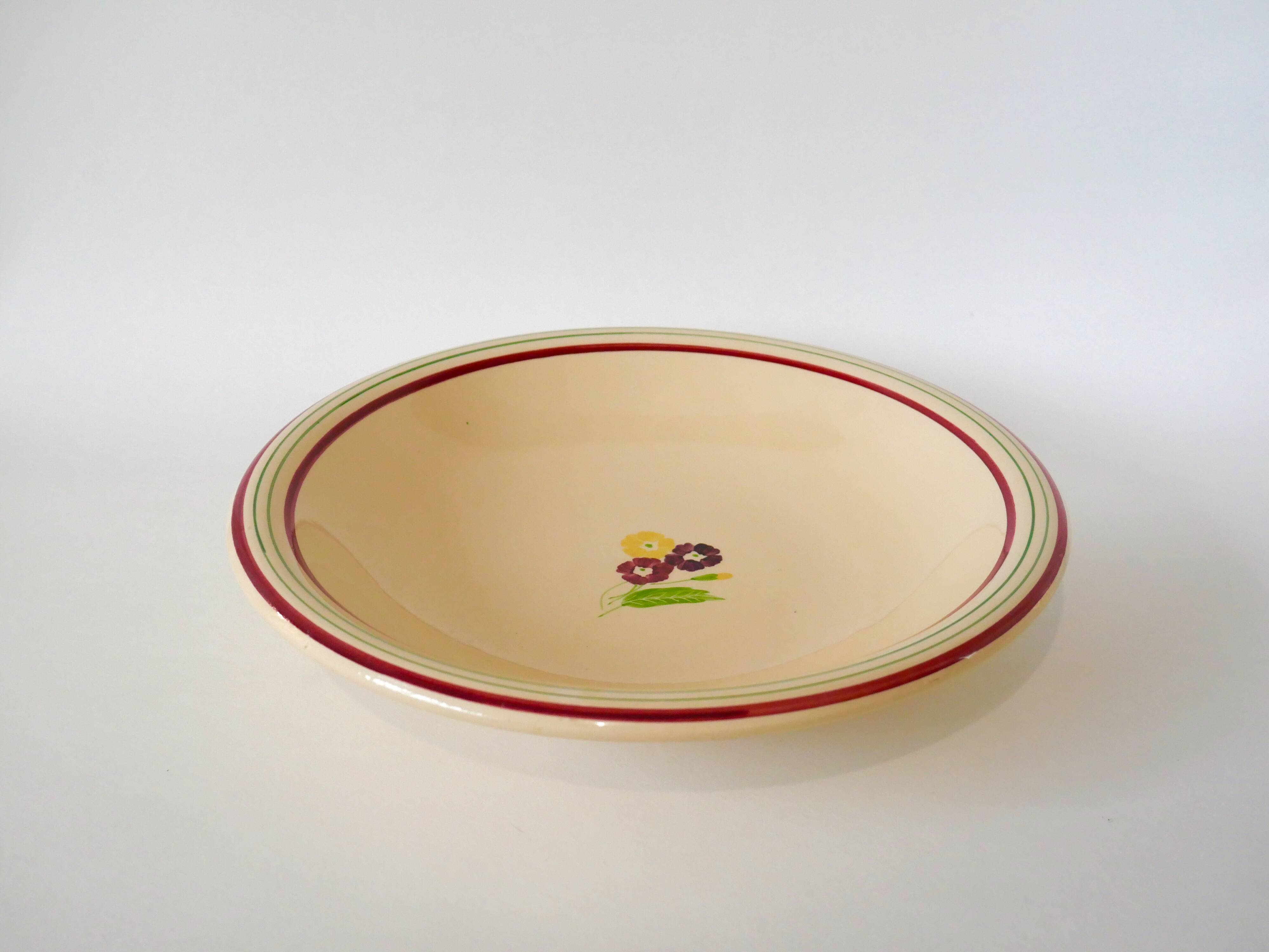floral hollow dish Gien 1950