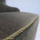 Chaise d'appoint danoise des années 1970, velours vert, pieds en bois de hêtre.