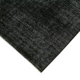 Hand-knotted persian antique 1970s 292 cm x 466 cm black wool carpet