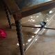 Antique solid walnut table with turned legs, france, late 19th century